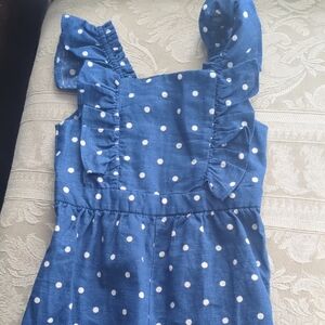 GAP Blue Polkadot Jumpsuit 3T